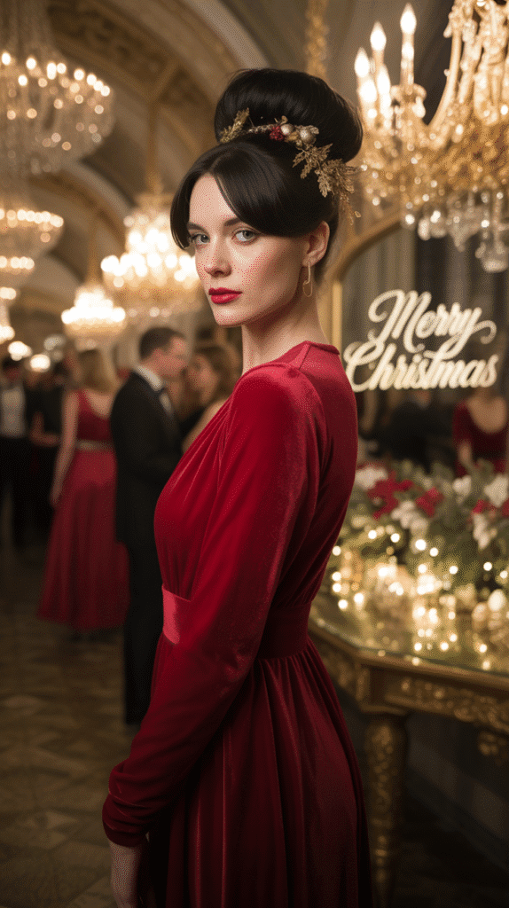 30 Elegant Christmas Party Hairstyles for Long Hair You'll Love 29 Accessorized High Bun