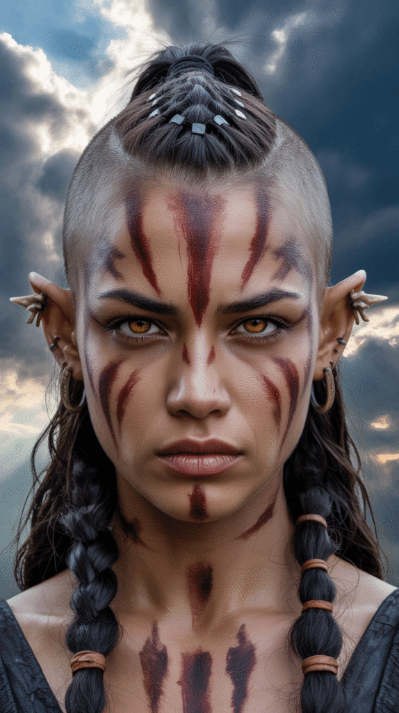 28 Easy Elf Hairstyles You Can Create in Minutes 26 Elven Warrior Mohawk Braid