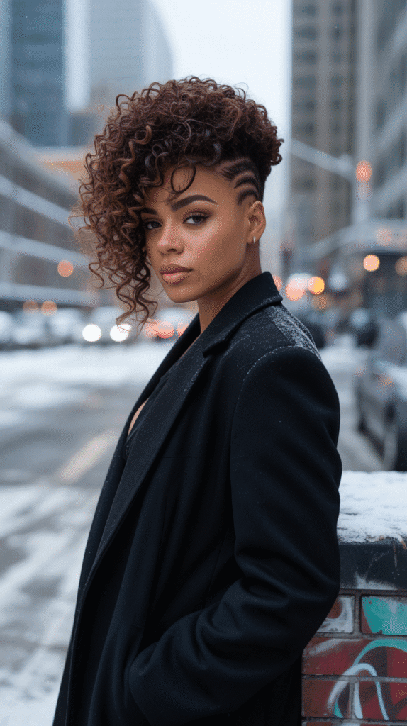 25 Stunning Winter Weave Hairstyles for Black Women That Slay All Season 16 Curly Mohawk Weave