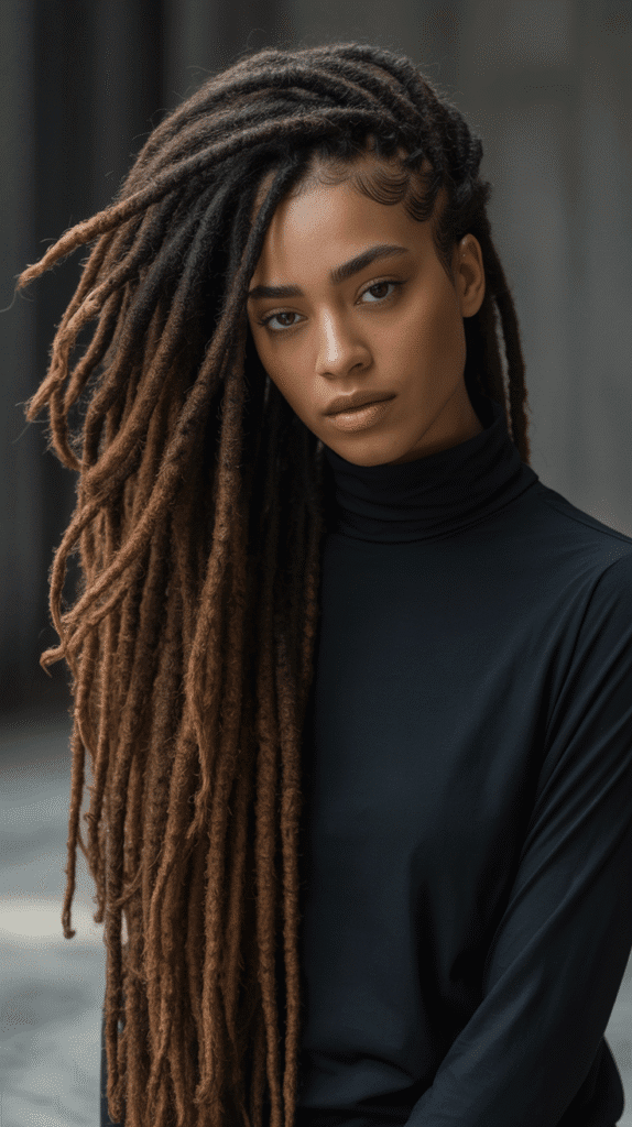 33 Latest Long Dreadlock Styles Full of Elegance and Style 10 Waterfall Cascade Style