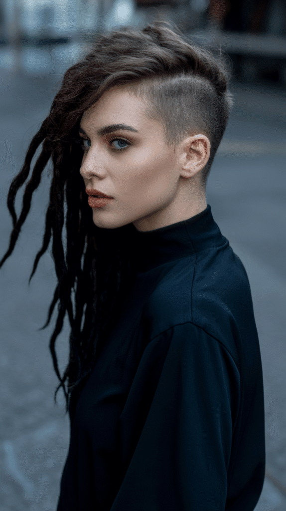 27 Latest Dreadlock Style Designs That Are Creative and Unique 24 Side-Shaved Locs with Long Length