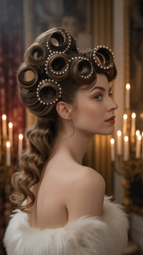 27 Elegant Medieval Updo Hairstyles for Princesses 10 The Spiral Pin Curl Updo