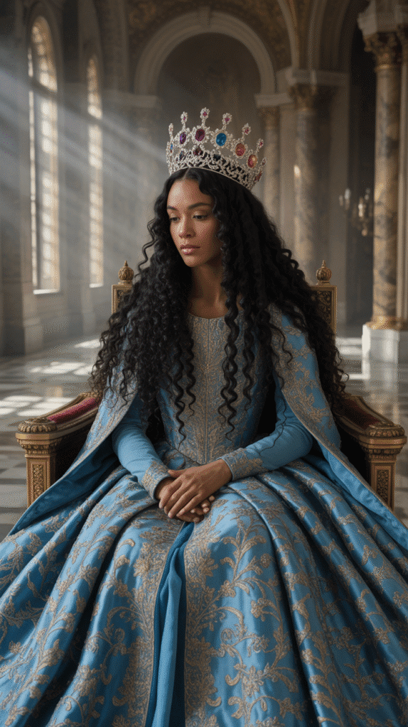30 Romantic Medieval Hairstyles for Princesses with Curls 15 a dramatic painterly portrait of a royal I0TomxkrR Snwf7qheT uQ rdaKw0jmTAmTbiSllLWwKg