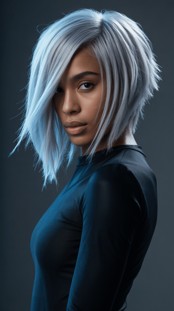 31 Bold Winter Hair Color Ideas for Black Women to Brighten the Cold Months 12 Icy Silver