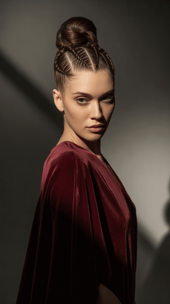 33 Elegant Christmas Party Updo Hairstyles for a Glam Look 30 Crossover Braided Bun