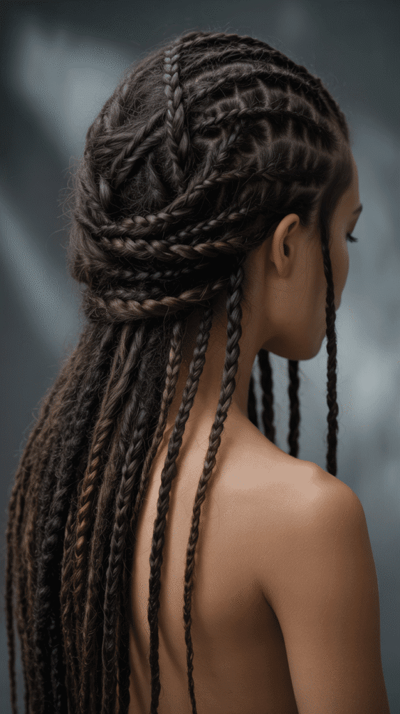 30 Latest Dreadlock Styles for Women That Inspire Confidence 16 Braided Loc Updo