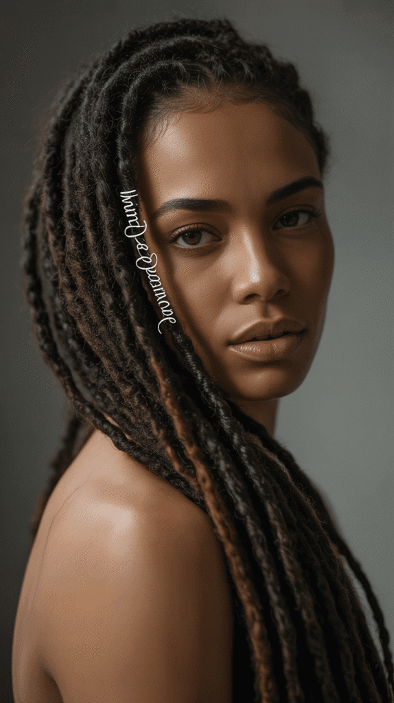 37 Elegant Dreadlock Styles for Women That Inspire Confidence 5 Side-Swept Dreadlocks