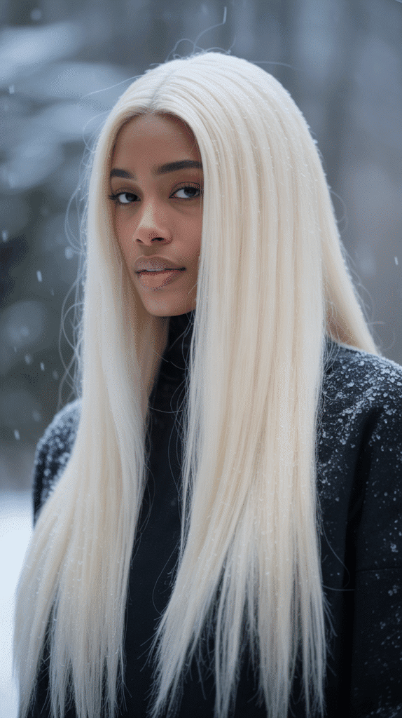 30 Gorgeous Winter Wig Styles for Black Women You'll Want to Try Now 12 Platinum Blonde Straight