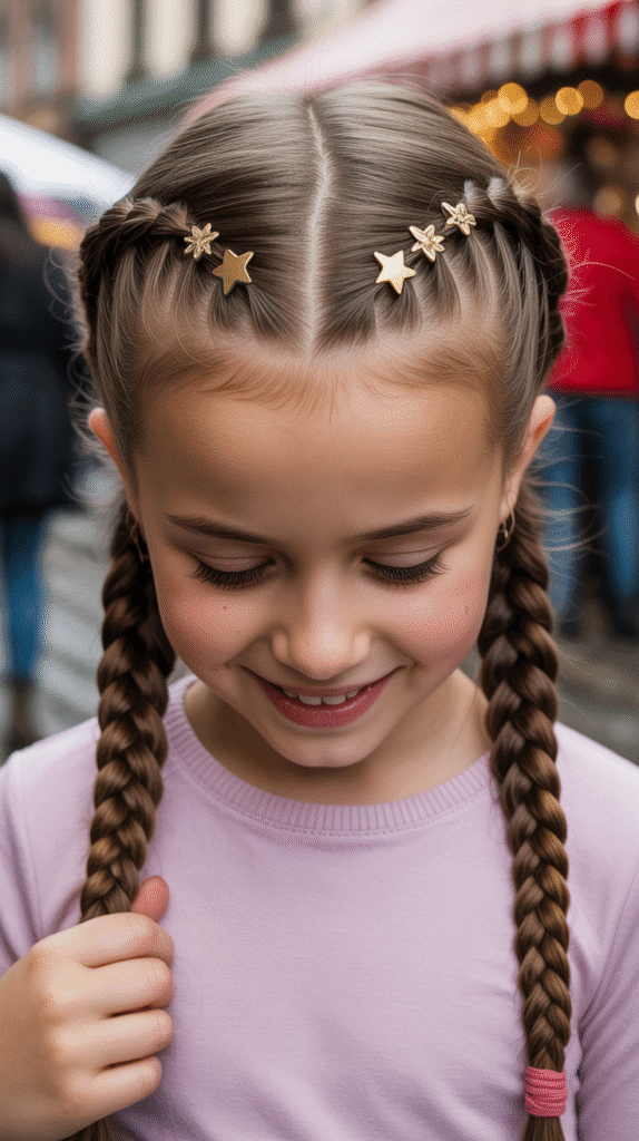 25 Cute Christmas Elf Hairstyles to Rock This Holiday Season 16 Zigzag Part with Dual Braids
