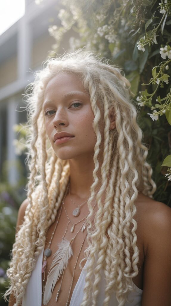 25 Chic Blonde Weave Hairstyles for Black Women This Season 11 Pearl Blonde Goddess Locs