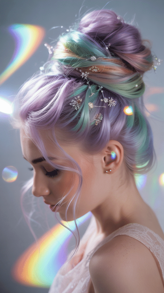 25 Easy Whimsical Hairstyles You Can Create in Minutes 5 Twisted Unicorn Bun