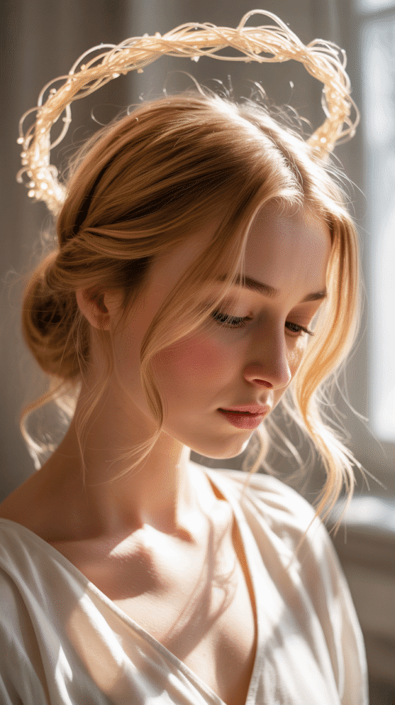 25 Easy Whimsical Hairstyles You Can Create in Minutes 19 Twisted Halo Heaven