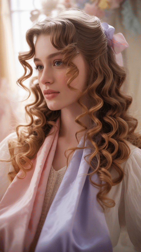 25 Easy Whimsical Hairstyles You Can Create in Minutes 18 Storybook Ringlet Half-Up