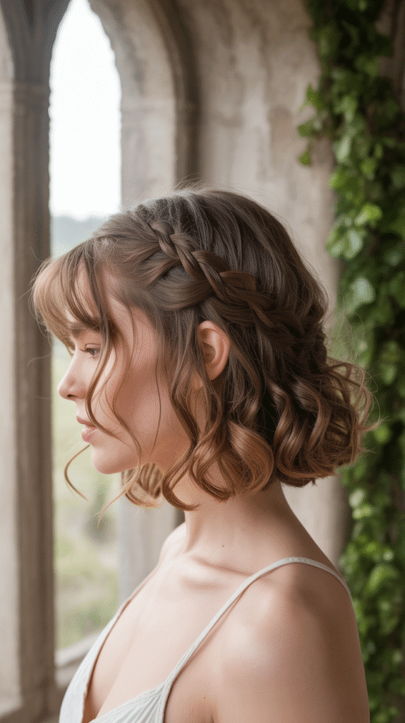 27 Magical Elf Hairstyles for Short Hair Perfect for Cosplay or Holidays 10 Waterfall Braid Accent