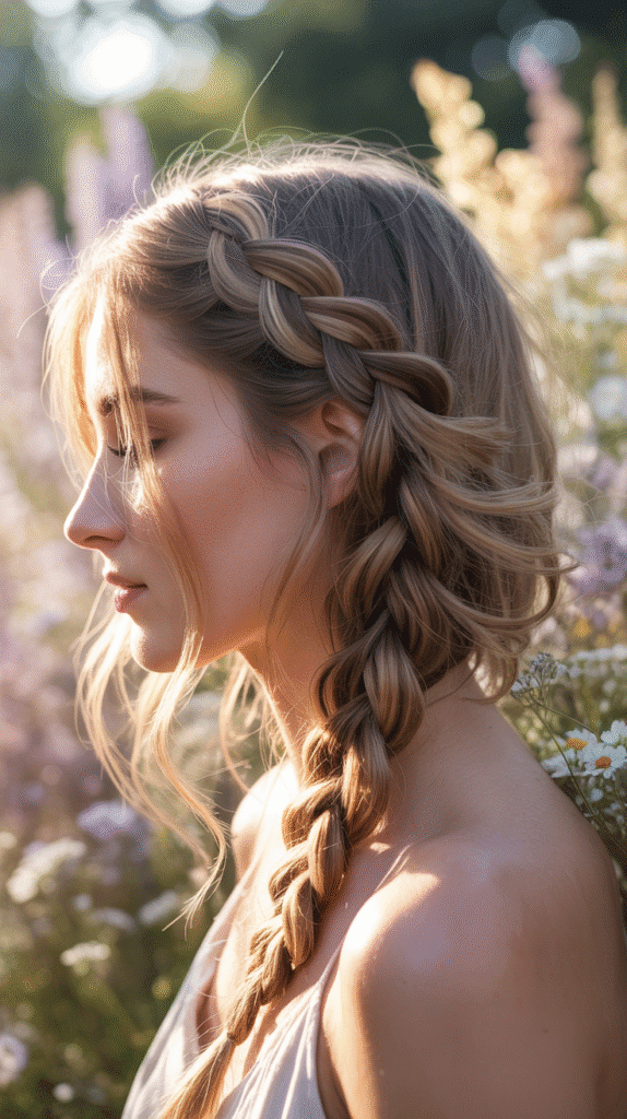 30 Dreamy Whimsical Hairstyles for Medium-Length Hair You'll Fall in Love With 1  Waterfall Braid with Loose Waves