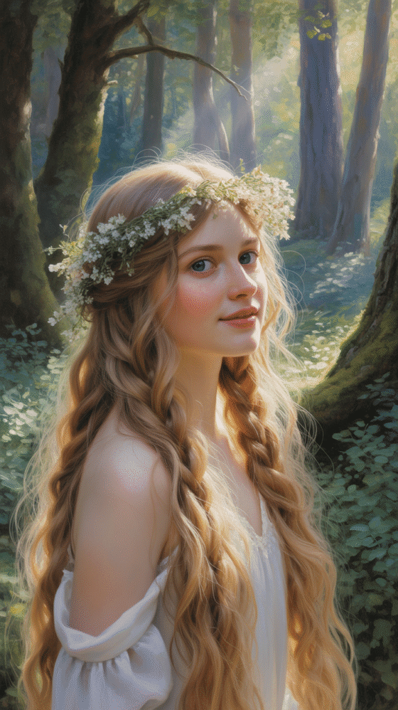 27 Creative Medieval Hairstyle Ideas for Princesses 14 Waterfall Braid with Loose Waves