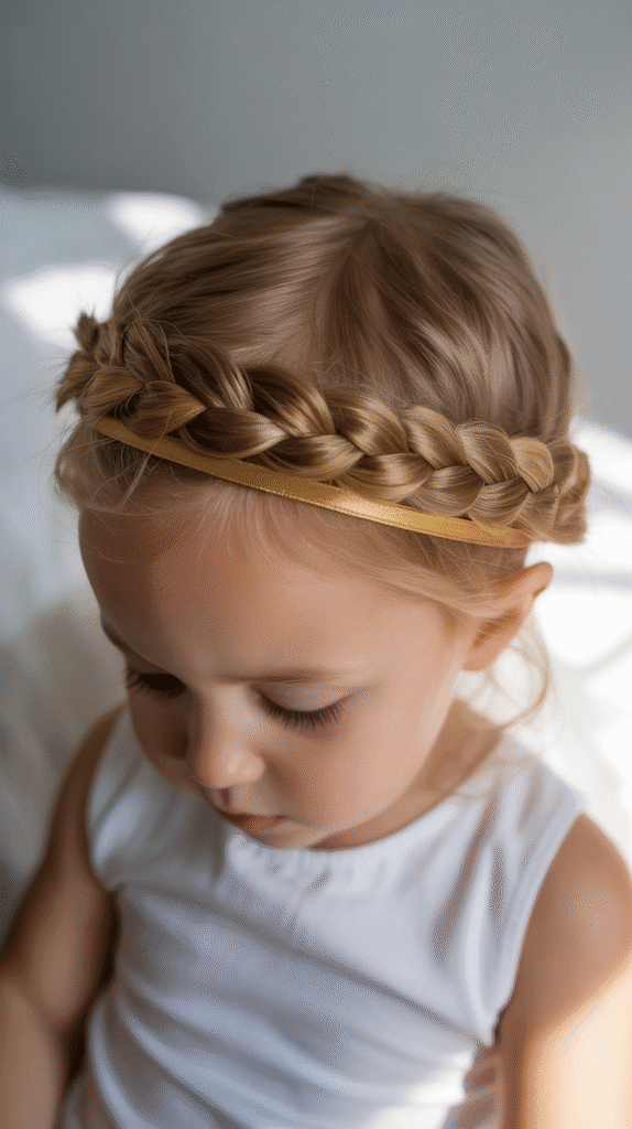 25 Adorable Christmas Hairstyles for Kids That Spark Holiday Joy 15 Angel Halo Braid