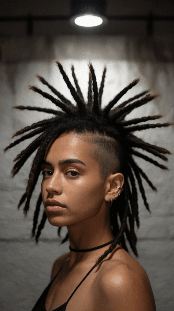 27 Latest Dreadlock Style Designs That Are Creative and Unique 9 Mohawk Style Dreadlocks
