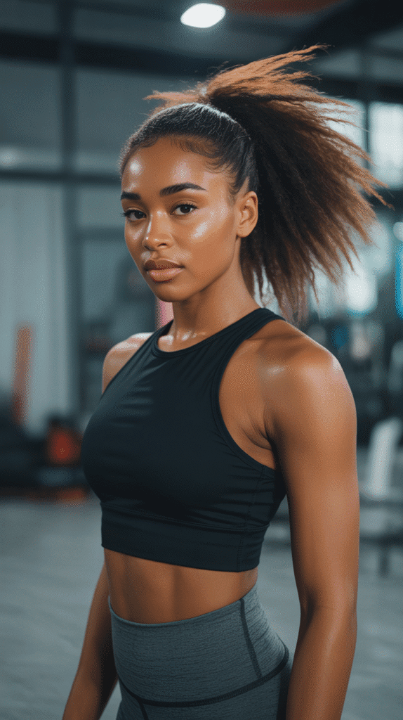 33 Elegant Winter Hairstyles for African American Women of All Ages 17 Slicked Back High Ponytail