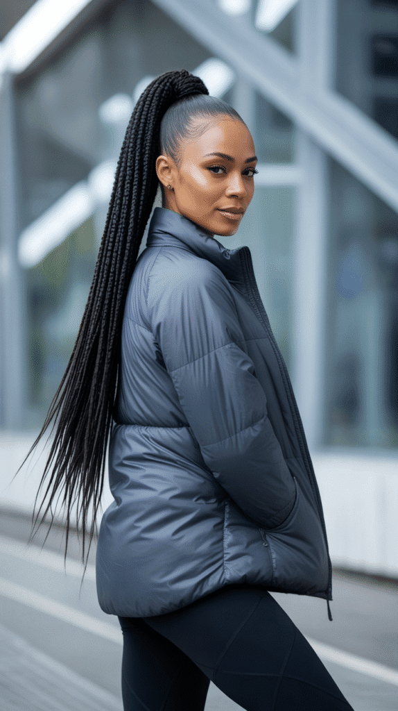 25 Stunning Winter Weave Hairstyles for Black Women That Slay All Season 20 High Ponytail Weave