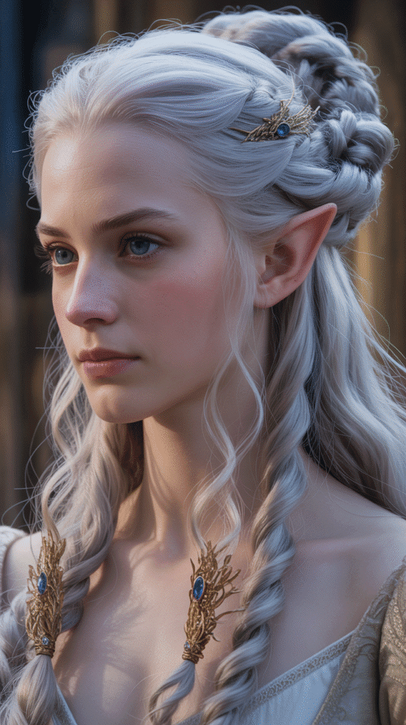 30 Enchanting Elf Hairstyle Drawings to Spark Your Fantasy Inspiration 5 High Elven Updos
