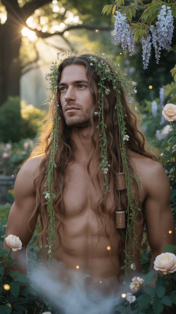 28 Stylish Elf Hairstyles for Men That Look Bold and Mystical 4 Nature-Inspired Accessorized Styles