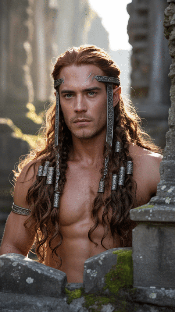 28 Stylish Elf Hairstyles for Men That Look Bold and Mystical 27 Accessorized with Metal Cuffs