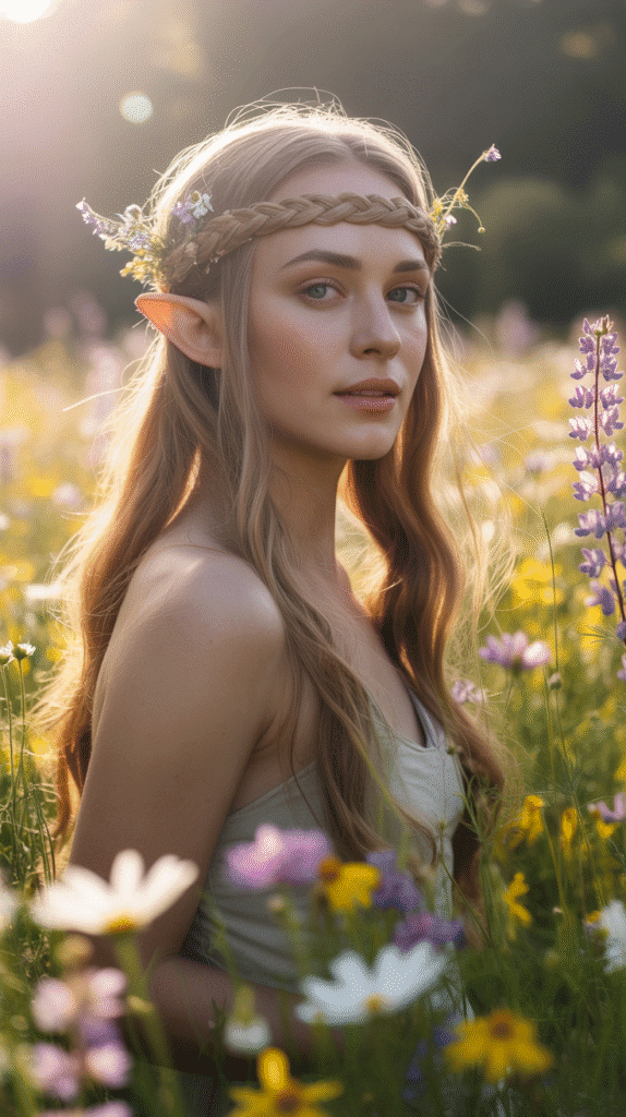 28 Easy Elf Hairstyles You Can Create in Minutes 14 Braided Headband Style