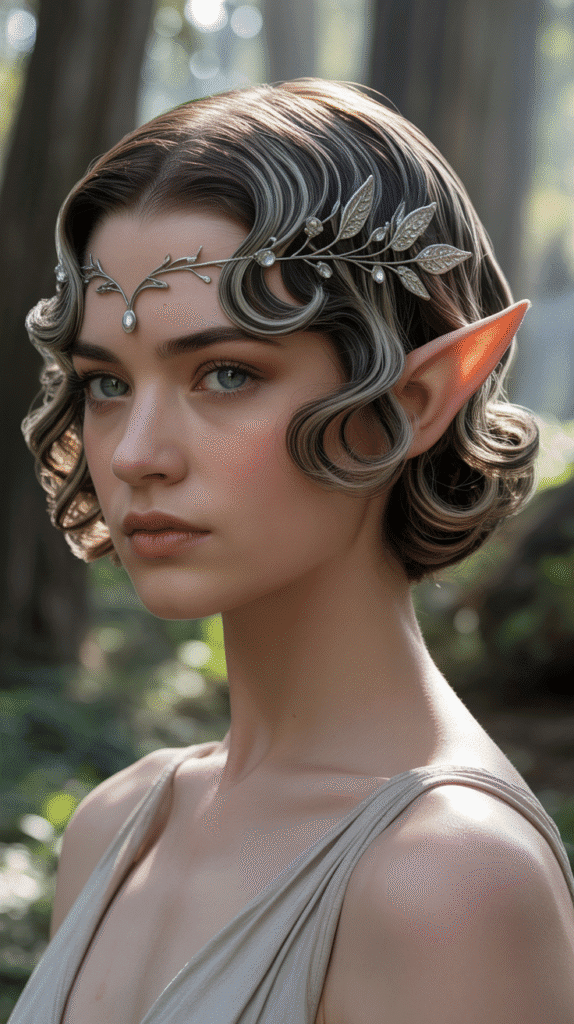 27 Magical Elf Hairstyles for Short Hair Perfect for Cosplay or Holidays 20 Vintage Finger Waves Elven Twist