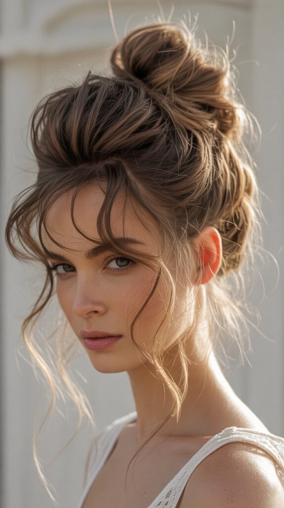 Messy Textured Top Knot