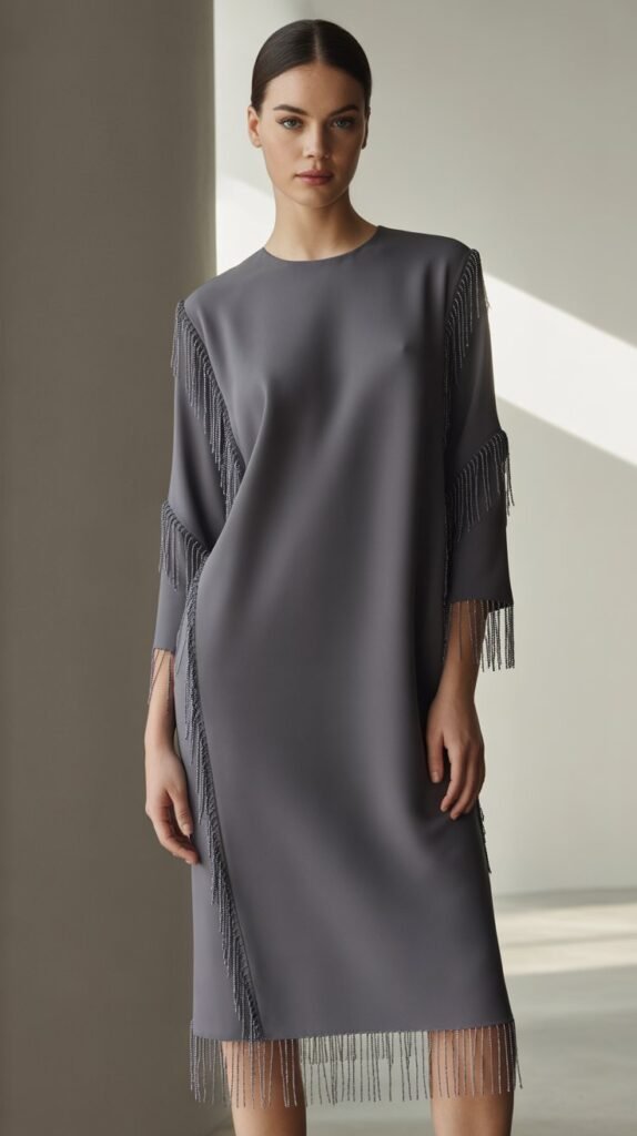 . Sleek Midi with Micro Fringe