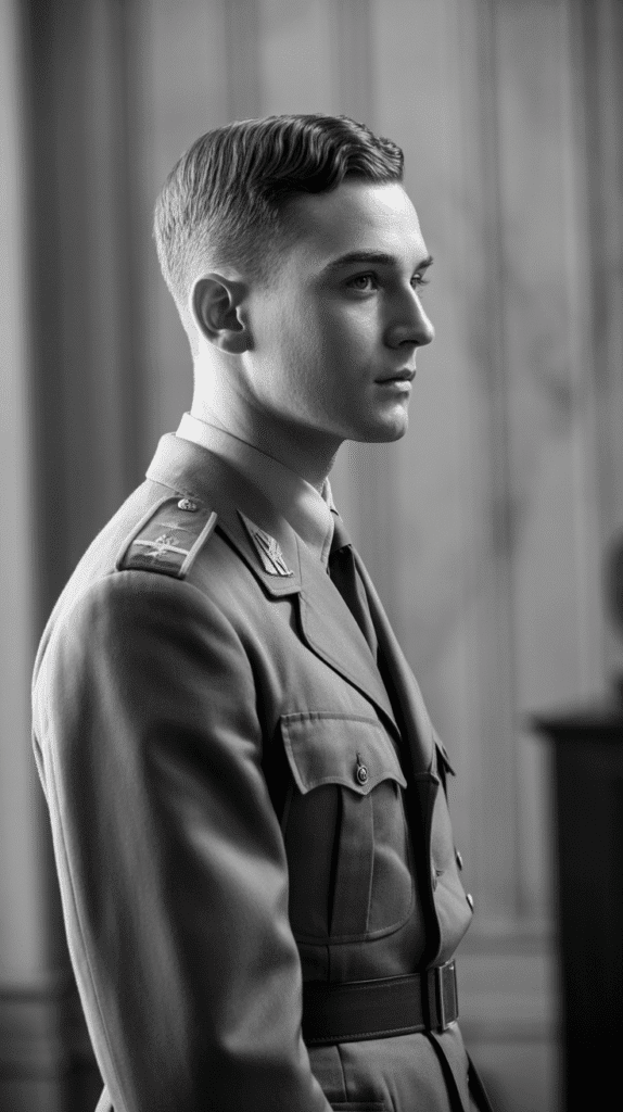 33 Stylish 1930s Hairstyles for Men That Define Retro Charm 7 The Military Regulation Cut