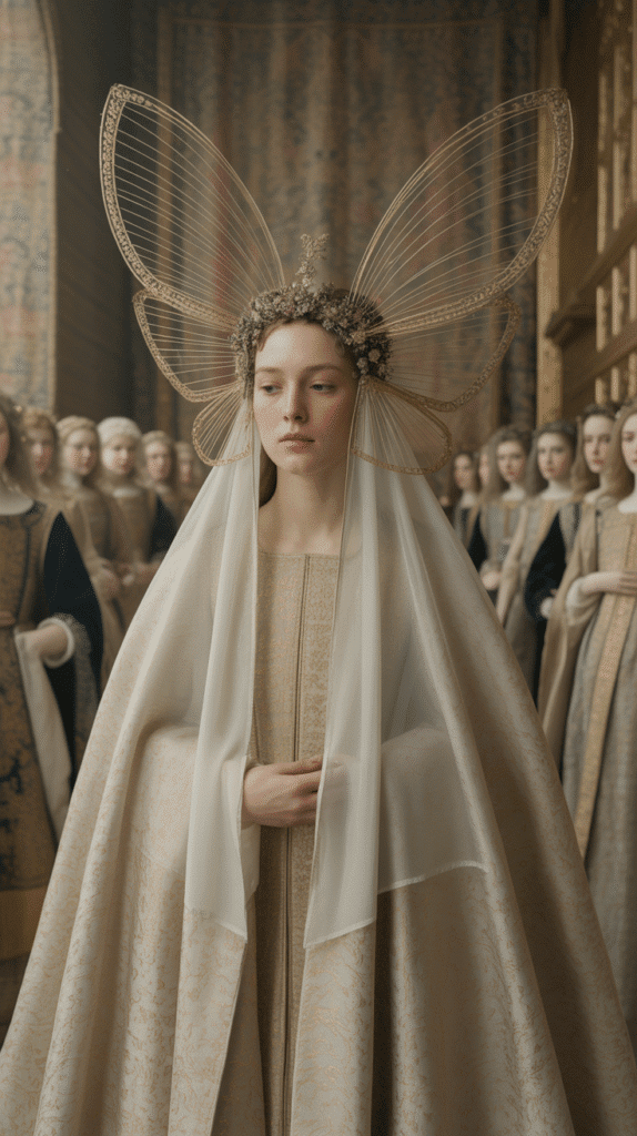 27 Creative Medieval Hairstyle Ideas for Princesses 15 The Butterly Headdress Style