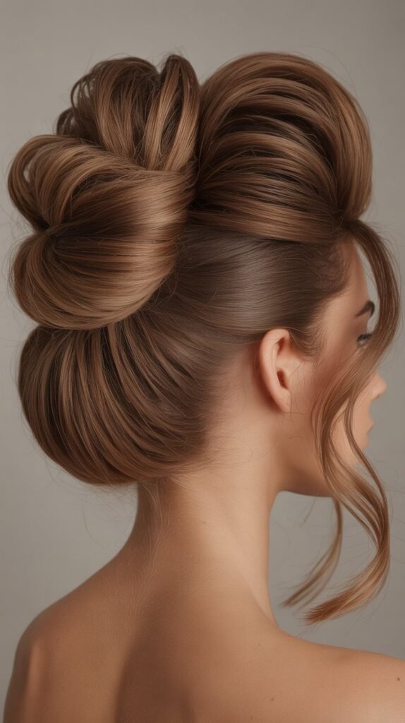 Voluminous Updo with Teasing