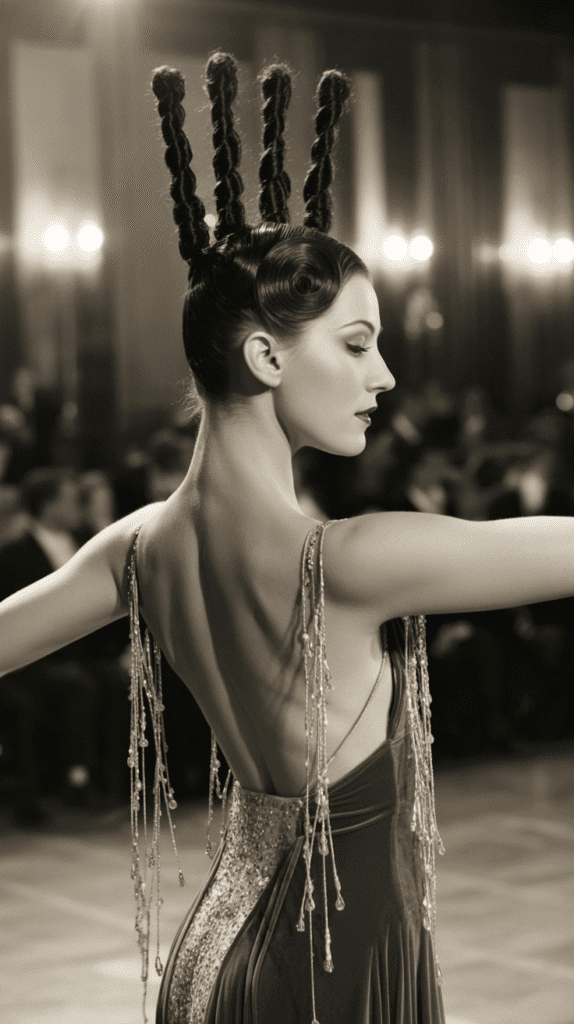 30 Effortless 1930s Hairstyle Ideas for Inspiration 30 The Twisted Back Updo