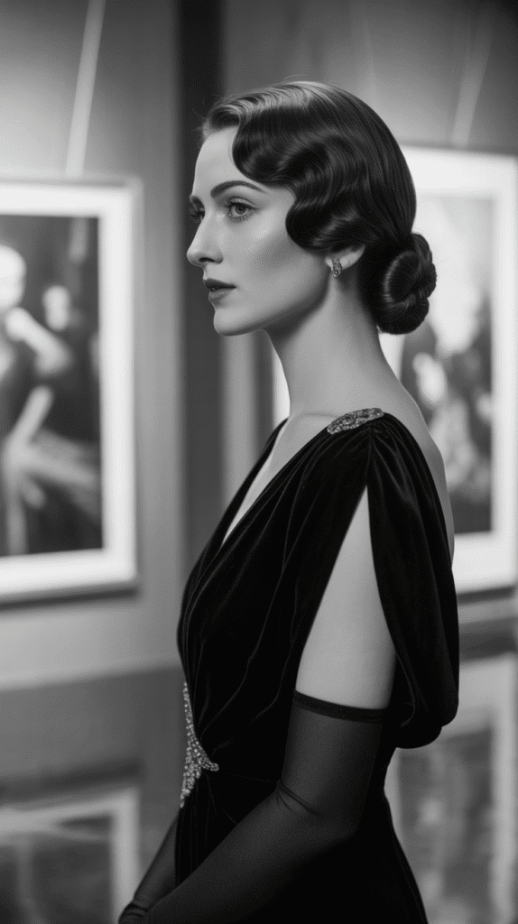 30 Effortless 1930s Hairstyle Ideas for Inspiration 24 Side Bun with Finger Waves