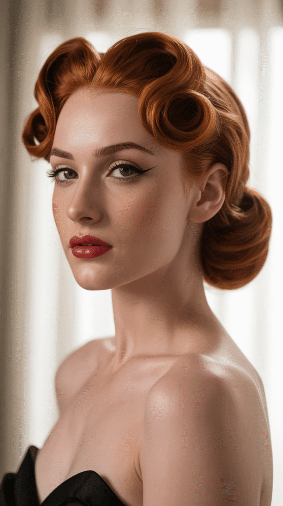 33 Elegant 1930s Updo Hairstyles for Long Hair You Must Try 3 Victory Roll Updo
