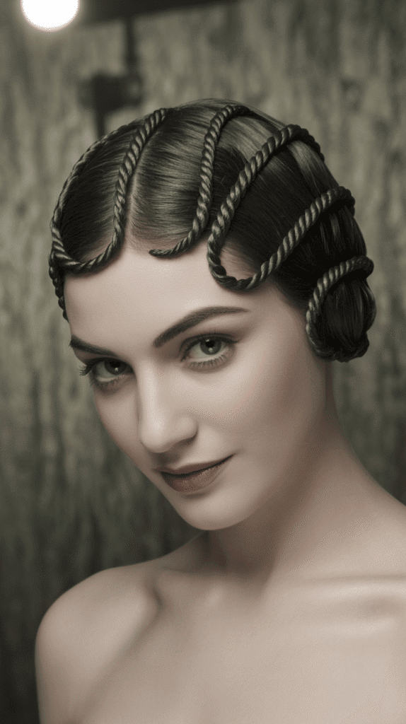 33 Vintage 1930s Updo Hairstyles for Special Occasions 10 Twisted Rope Updo
