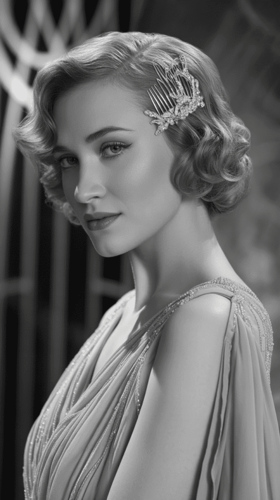 30 Effortless 1930s Hairstyle Ideas for Inspiration 6 Soft Waves with Hair Combs