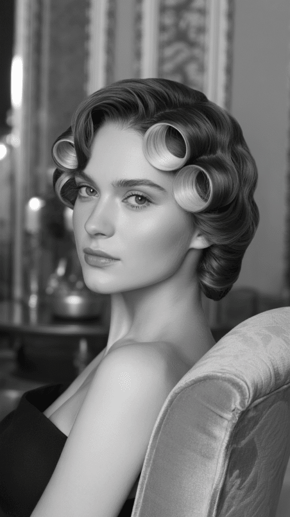 30 Elegant French Hairstyles for Long Hair That Turn Heads 24 The Sophisticated Updo with Pin Curls
