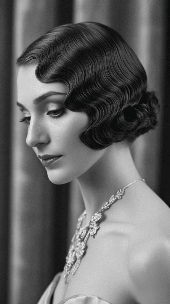 33 Elegant 1930s Updo Hairstyles for Long Hair You Must Try 20 Finger Wave Bob Updo