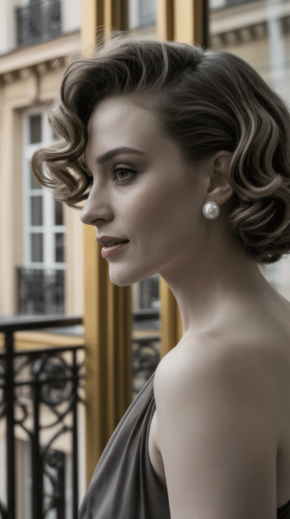 33 Trendy French Hairstyles for Curly Hair That Embrace Natural Beauty 6 Side-Swept Curls with Deep Part