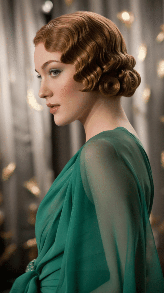 33 Elegant 1930s Updo Hairstyles for Long Hair You Must Try 15 Sculpted Pin Curl Updo
