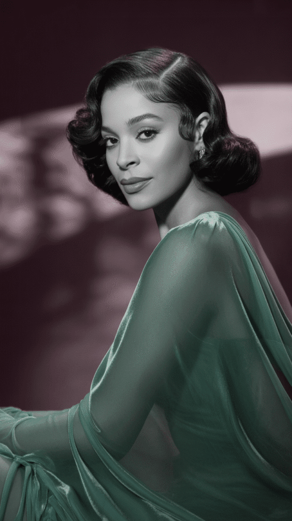 26 Flawless Winter Sew-In Hairstyles for Black Women That Look Effortless 7 Deep Side Part with Finger Waves
