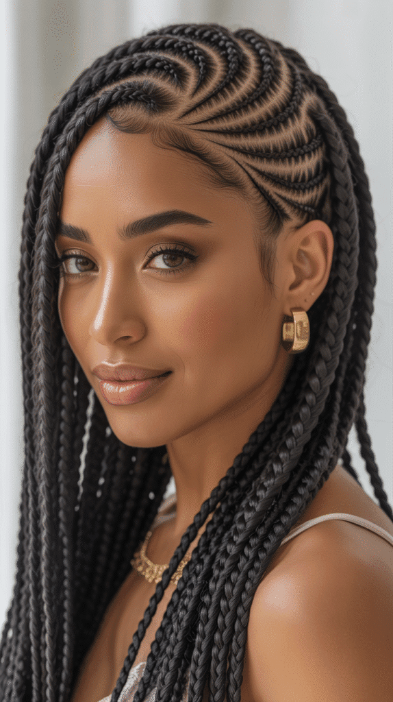 27 Chic Short Braided Hairstyles for Black Women 19 Ghana Braids Short Version
