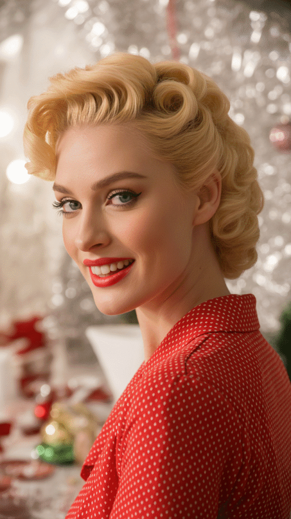 33 Elegant Christmas Party Updo Hairstyles for a Glam Look 20 Pinned Curl Updo