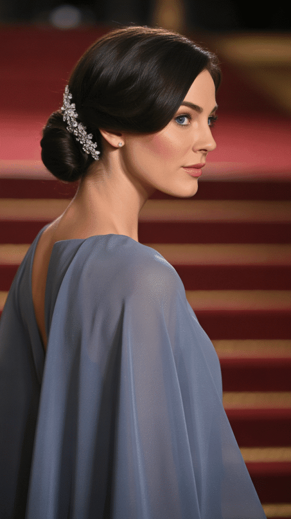 27 Aesthetic French Hairstyles That Elevate Your Look 26 Elegant Side Bun