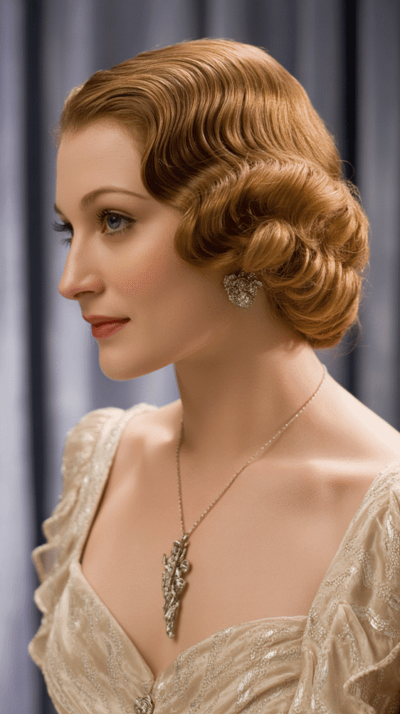 33 Elegant 1930s Updo Hairstyles for Long Hair You Must Try 2 Marcel Wave Chignon
