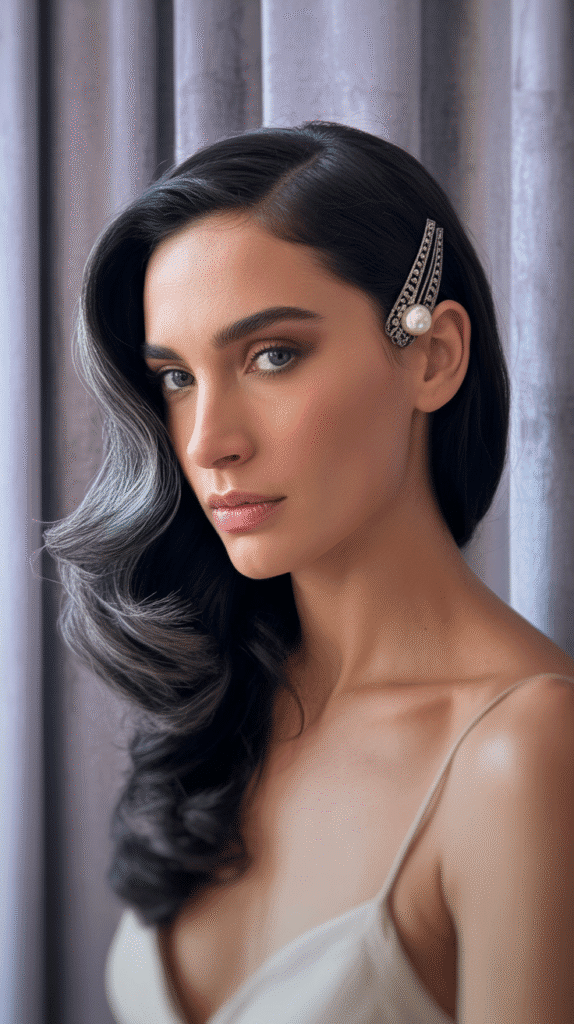 33 Chic French Hairstyles for Long Hair That Feel Romantic and Timeless 5 Side-Swept Waves
