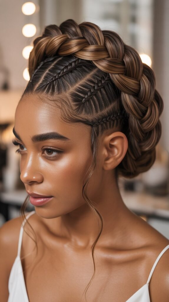 Halo Braid with Center Part